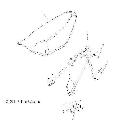 BODY, SEAT MOUNTING - S14BS6GSA/GSL/GEL (49SNOWSEAT12600SBPR)