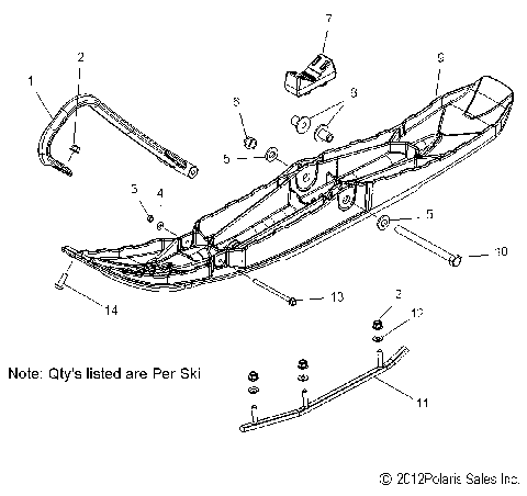 STEERING, SKI ASM. - S15CR5BSA/BSL (49SNOWSKIASM13600LE)