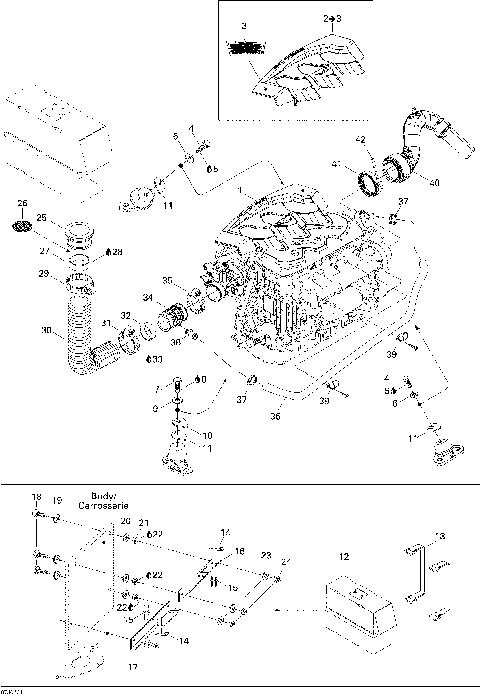 01- Engine And Air Intake Silencer