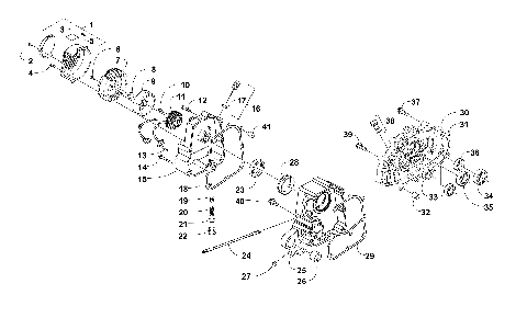 RIGHT CRANKCASE AND COVER ASSEMBLY [301220]