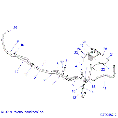 ENGINE, COOLING MAIN LINES - Z19VEE92AM/BM (C700482-2)