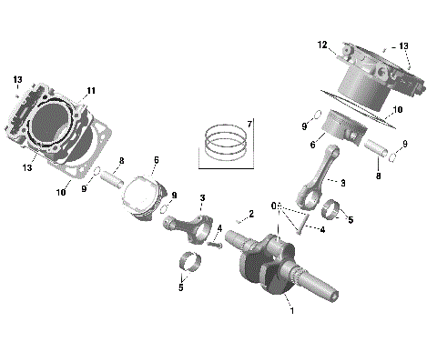 01- ROTAX - Crankshaft, Pistons and Cylinder