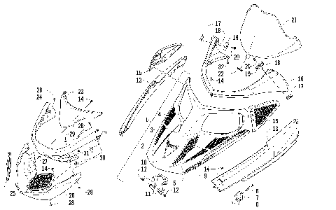 HOOD, WINDSHIELD, AND FRONT BUMPER ASSEMBLY [85510]