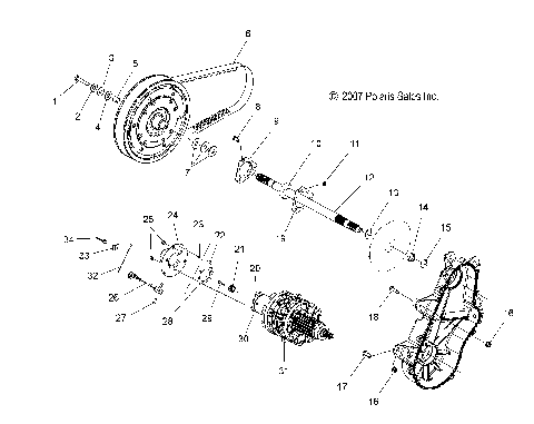 DRIVE TRAIN, DRIVE SHAFT and JACKSHAFT - S08PG8ES/EE/PH8ES/EE (49SNOWDRIVETRAIN08800RMK)