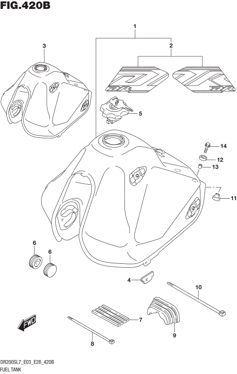 FUEL TANK (DR200SL7 E28)