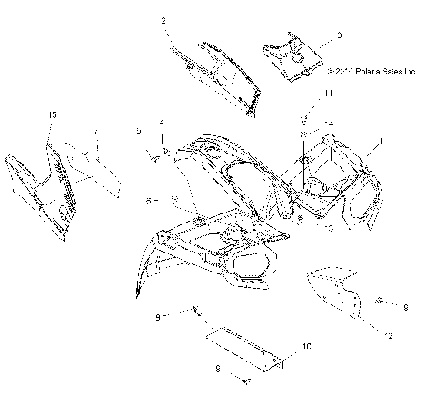 BODY, FRONT CAB and SIDE PANELS - A11DH50FX (49ATVCAB11SP500I)