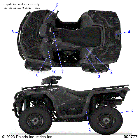 BODY, DECALS STANDARD- A24SEK57A4 (900777)