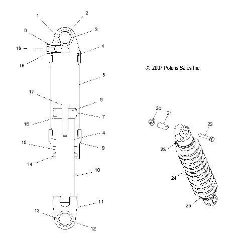 SUSPENSION, SHOCK, FRONT TRACK (WALKER EVANS) - S10MX6JSA/JEA (49SNOWSHOCKFRONT08600IQ)