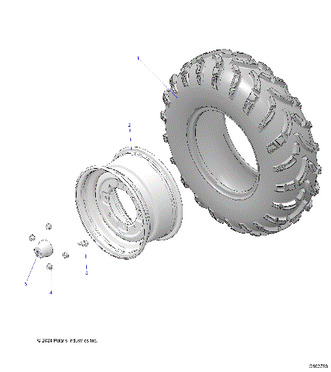 WHEELS, FRONT TIRE - A25SEK57A4 (C102730)