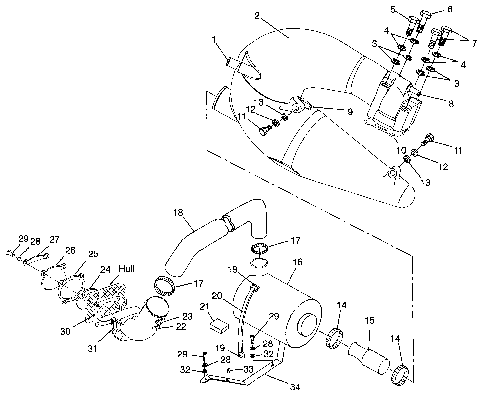 EXHAUST SYSTEM SL 900 B964291 and  Intl. SL 900 I964291 (4935583558B005)