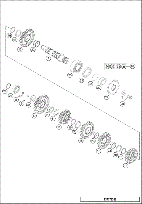 TRANSMISSION II - COUNTERSHAFT