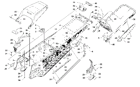 TUNNEL, REAR BUMPER, AND SNOWFLAP ASSEMBLY [104177]