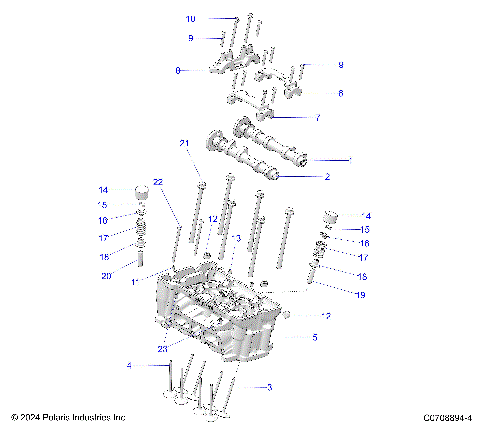 ENGINE, CYLINDER HEAD AND VALVES