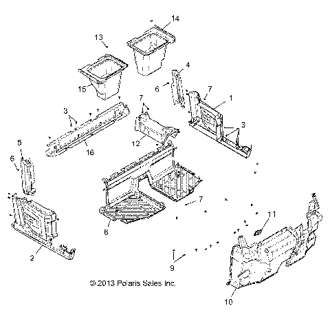 BODY, FLOOR, FRONT - R14WH88A/9EA ALL OPTIONS (49RGRFLOOR14CREWFRT)