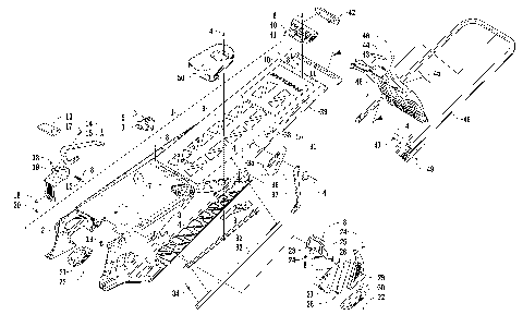 TUNNEL, REAR BUMPER, AND SNOWFLAP ASSEMBLY [96982]