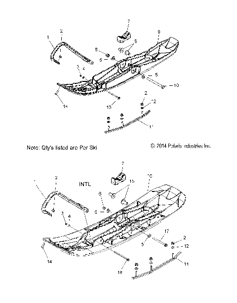 STEERING, SKI ASM. - S15CT5BEL/BSL/BSM (49SNOWSKIASM15550LXT)