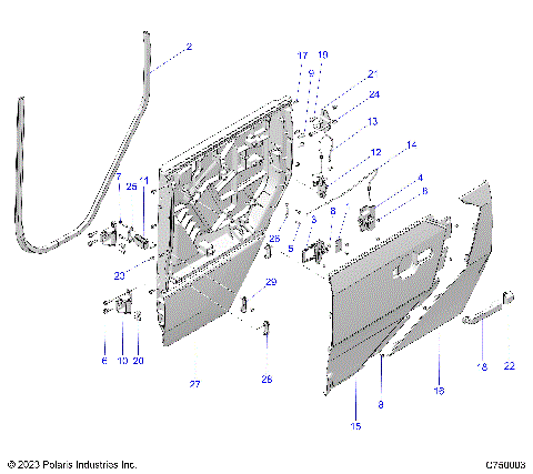 BODY, DOOR ASSEMBLY, REAR - G24GZK99A/99B (C750003)