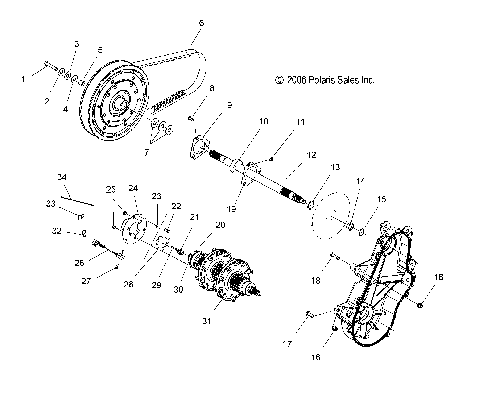DRIVE TRAIN, DRIVE SHAFT and JACKSHAFT - S08PD6/PB6/PB7/PP6/PP7 ALL OPTIONS (49SNOWDRIVETRAINCLEAN)