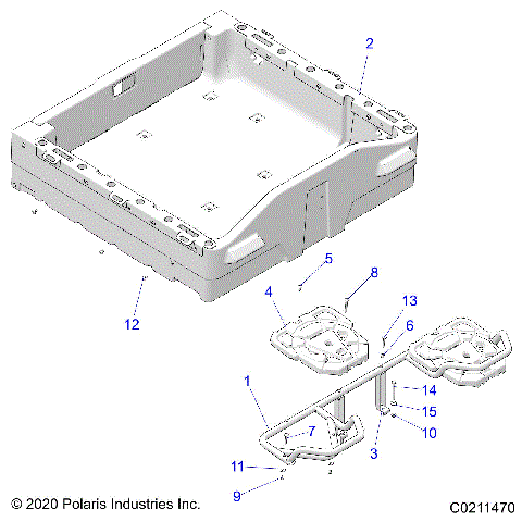 BODY, REAR RACK and BOX SIDE RAILS - A23S6E57F1/FK (C0211470)