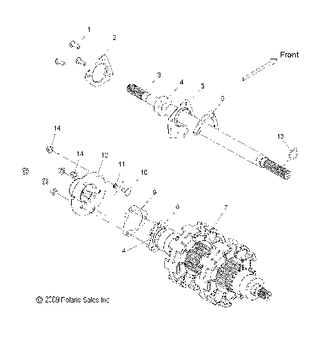 DRIVE TRAIN, JACKSHAFT and DRIVESHAFT - S12BS8/BC8 ALL OPTIONS (49SNOWDRIVETRAIN11600PRO)