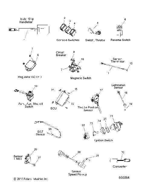 ELECTRICAL, SWITCHES, SENSORS and COMPONENTS - S16EN8/EY8 ALL OPTIONS (600064)