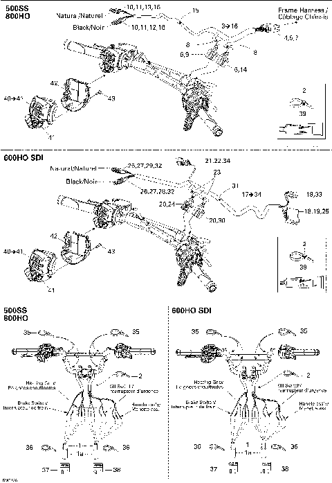 10- Steering Wiring Harness 500 SS, 800 HO PTEK