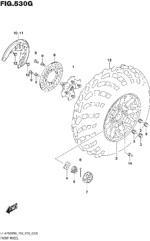FRONT WHEEL (LT-A750XPZM0 P03)