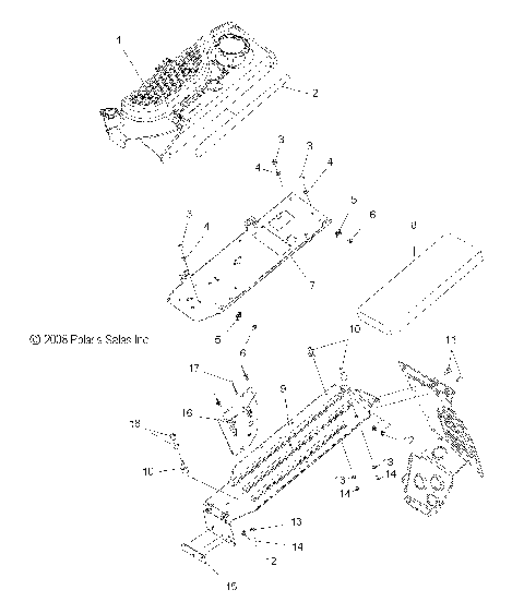 CHASSIS, CLUTCH GUARD and COVER - S10PK6HSA/HSL/HEA/PM6HSA/HSL (49SNOWCLUTCHGUARD09600RMK)