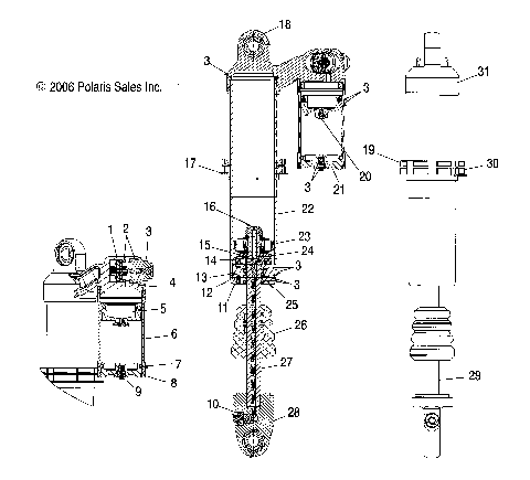 SHOCK, REAR (7043176) - A07GJ50AA/AB (49ATVSHOCKRR7043176)