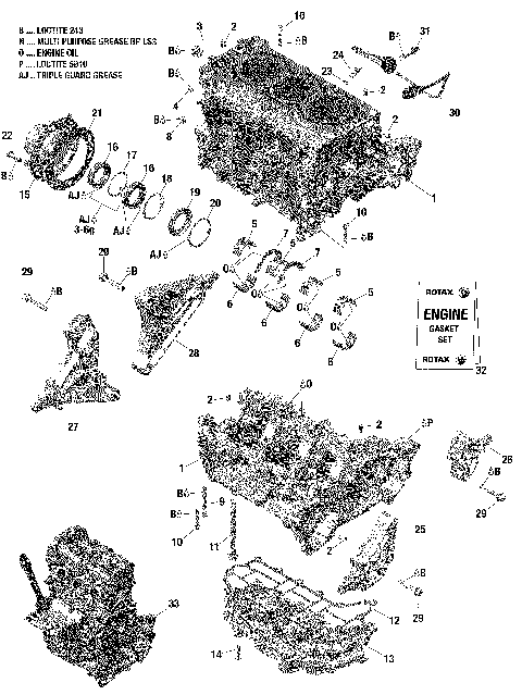 01- Rotax - Crankcase - 903 / Built up to Nov 5 2020