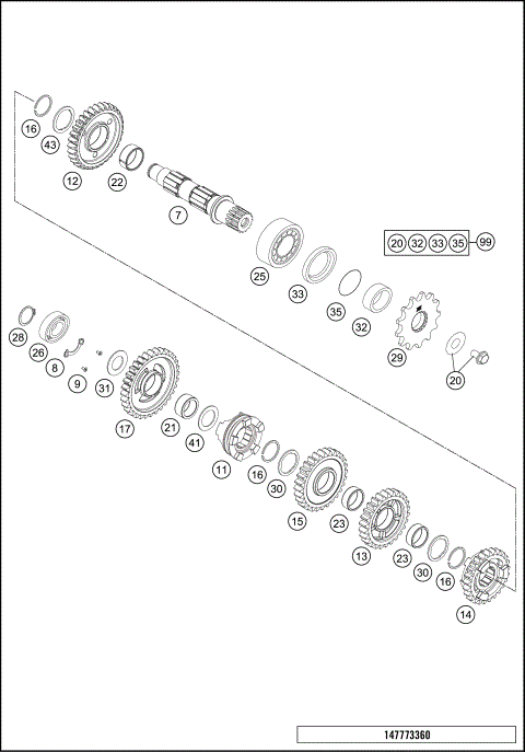 TRANSMISSION II - COUNTERSHAFT