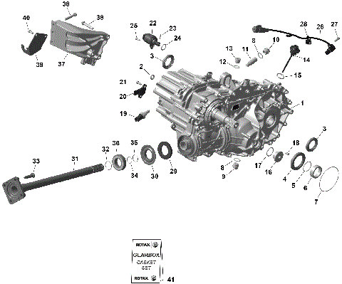 01- ROTAX - Gearbox Assy and Drive Shaft
