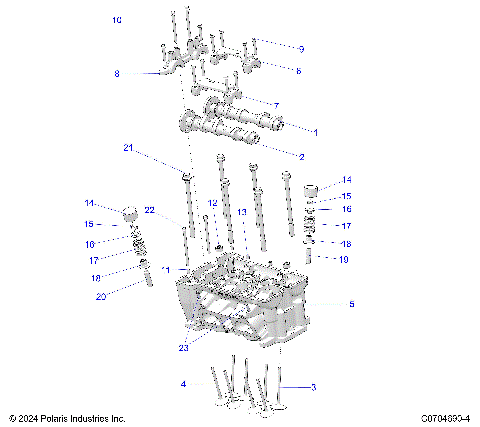 ENGINE, CYLINDER HEAD AND VALVES