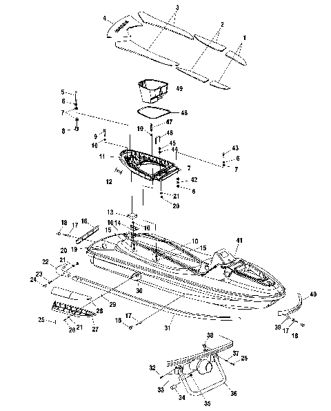 HULL and BODY - W025098D/W025098C/W025098I (4971447144A05)