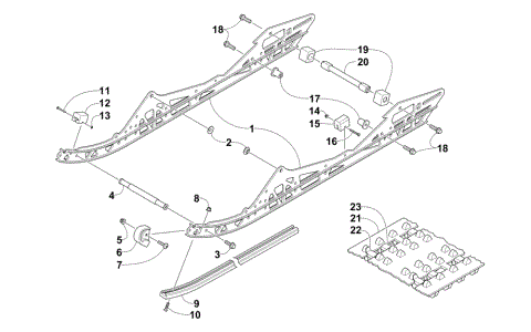 SLIDE RAIL AND TRACK ASSEMBLY
