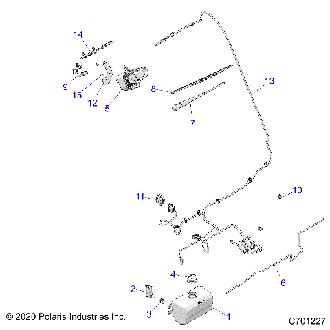 BODY, ASM WATER BOTTLE PUMP AND WIPER KIT - R21RSU99A9/AC/AP/AW/B9/BC/BP/BW (C701227)