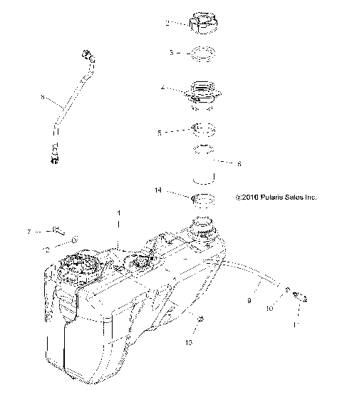 BODY, FUEL TANK - A12TN55FA (49ATVFUEL11SPTRG550)