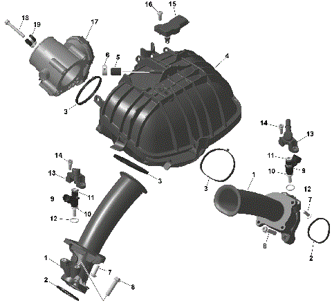01- ROTAX - Air Intake Manifold And Throttle Body