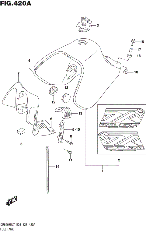 FUEL TANK (DR650SEL7 E03)