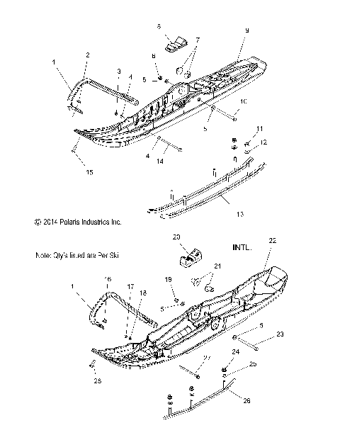 STEERING, SKI ASM. - S15PT6HSL/HEL (49SNOWSKIASM15LXT)