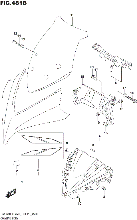 COWLING BODY (E28)