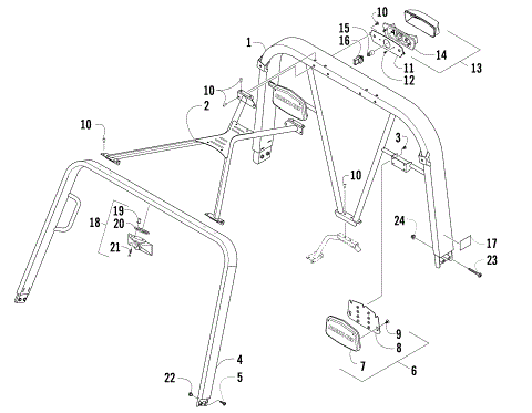 CANOPY AND TAILLIGHT ASSEMBLY