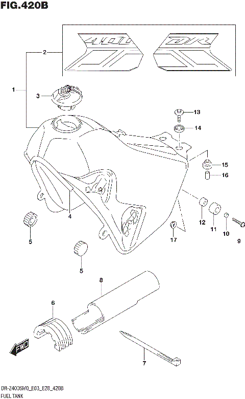 FUEL TANK (DR-Z400SM)