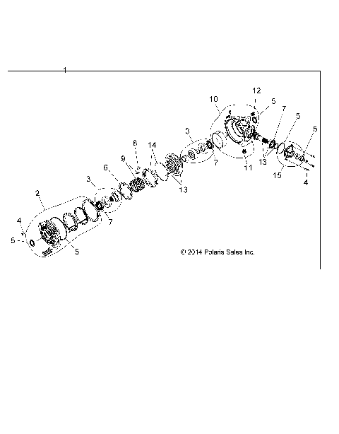 DRIVE TRAIN, FRONT GEARCASE INTERNALS - R15RMA32FA (49RGRGEARCASE1333391)