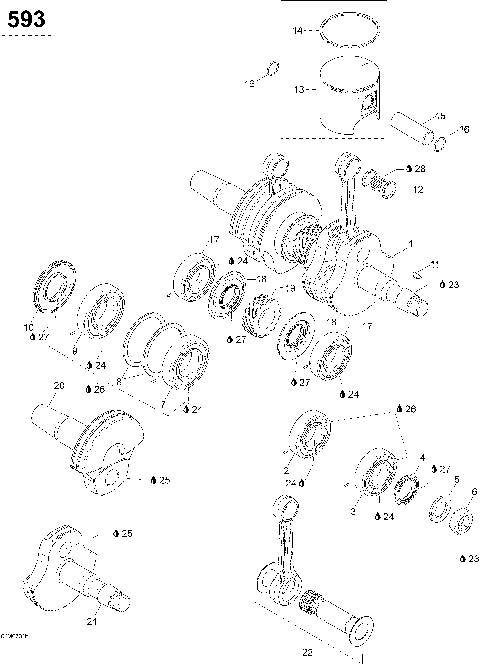 01- Crankshaft And Pistons 600 SUV