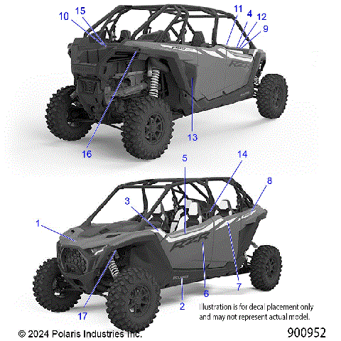 BODY, DECALS - Z25X4B92AP/BP (900952)