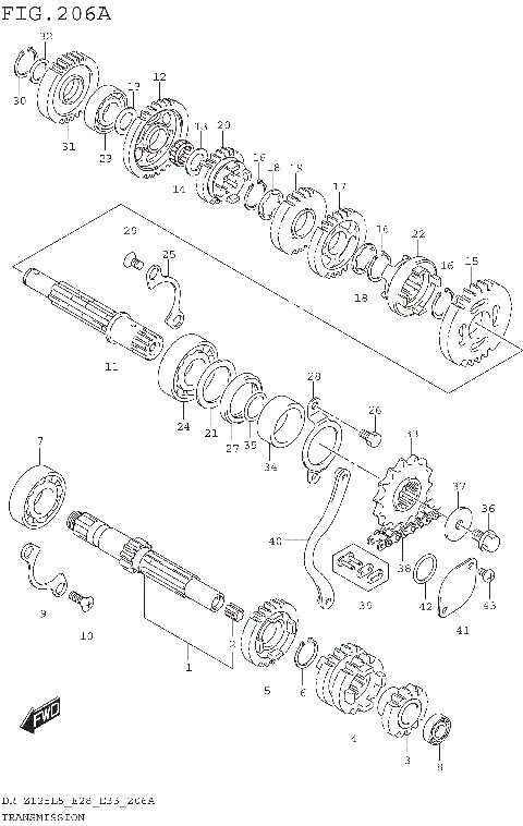 TRANSMISSION (DR-Z125L5 E28)