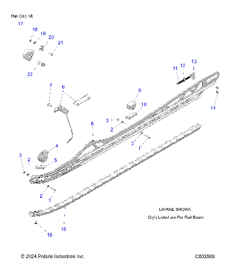 SUSPENSION, RAIL BEAM ASM, LH/RH - S24TFM9BS/9BE (C602569)