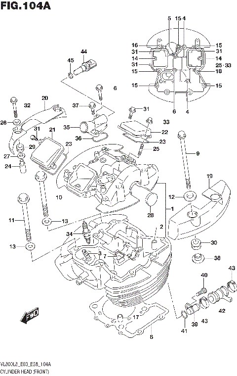 CYLINDER HEAD (FRONT) (VL800L8 E03)