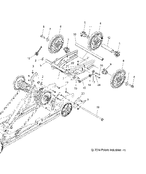SUSPENSION, REAR, ARTICULATING - S16CJ5BSL/BEL (49SNOWSUSPRR15550ART)